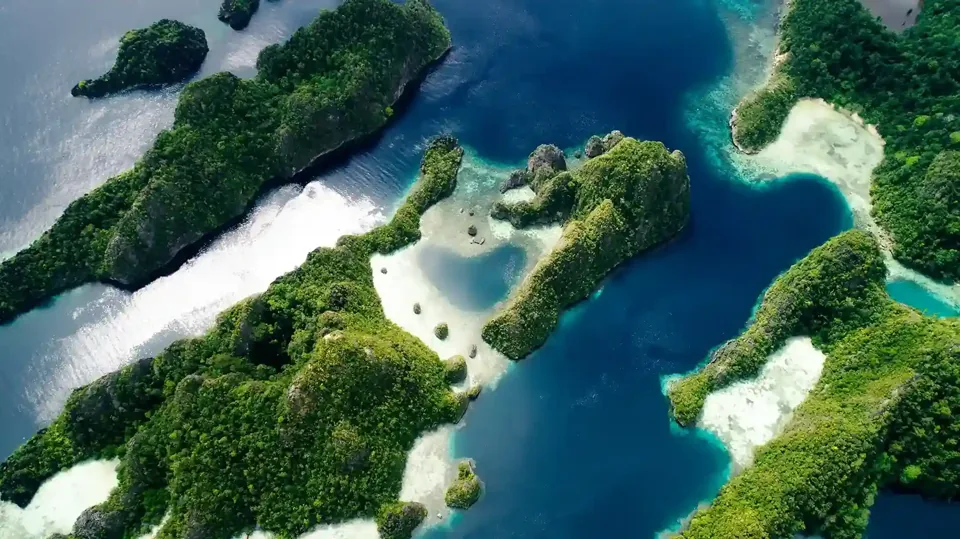 Aerial view of Dafalen islets